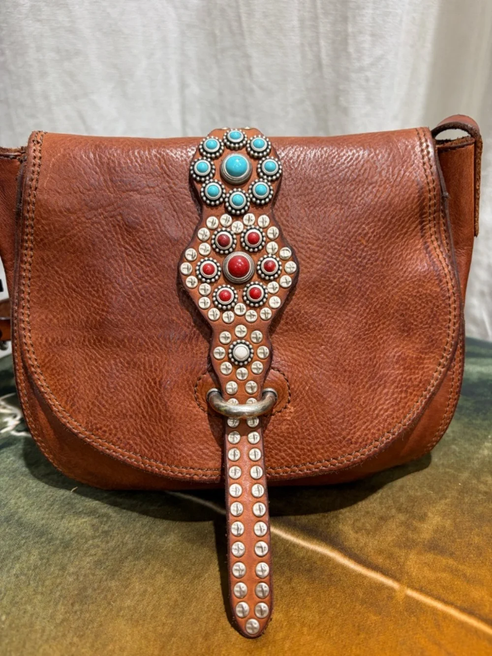 Campomaggi Linda Satchel Bag in Cognac